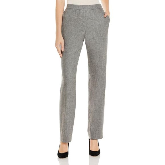 Lafayette 148 New York Womens Fulton Silver Pants NWT - Picture 1 of 2